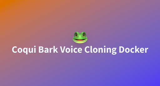 Coqui Bark Voice Cloning Docker